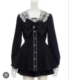 Secret Honey セットアップ レース ブラック セーラー