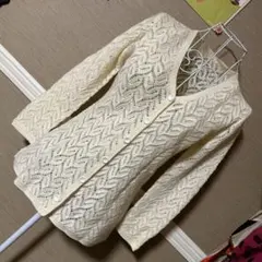 昭和レトロ クロシェ ニットカーディガン ヴィンテージ 古着