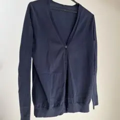 2月末処分品セール！ネイビー ボタン付きカーディガン XL