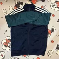 adidas ジップアップジャケット ネイビー/グリーン
