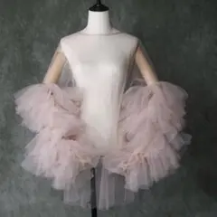 【美品】ウェディングドレス カラードレス 前撮り チュール お色直し