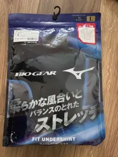 ラストSALE BIO GEAR ローネック半袖アンダーシャツ L ネイビー