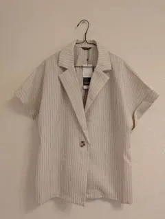 半袖ジャケット　ストライプ　Mのサムネイル