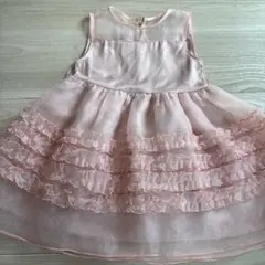 ピンク フリルドレス