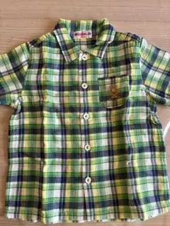 ミキハウス 半袖シャツ 110サイズ チェック柄