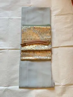 色無地フルセット　色無地/袋帯/帯締め/帯揚げ