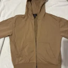 H&M ブラウン ジップアップパーカー M