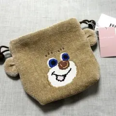 【新品】フェイラー★ドアップテディ耳付き巾着★くま　男の子