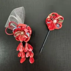 ちりめん細工　髪飾り　七五三　ひな祭り　お祭り