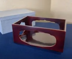 《レ》茶道具 溜塗 香挟間透 莨盆 煙草盆 元箱　260924J6