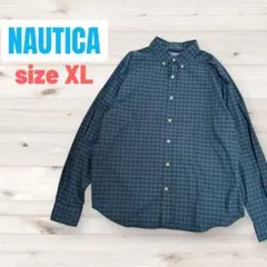NAUTICA 長袖シャツ チェック柄 XLサイズ