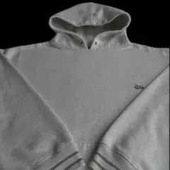 “刺繍ロゴ” old stussy 90s 紺タグ パーカー ボーダーリブ