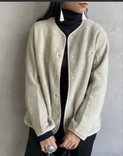 DANTONノーカラーフリースジャケット