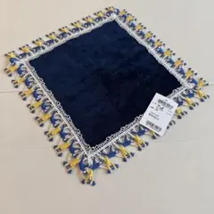 ネイビー ハンカチ レース装飾 約26×26cmのサムネイル