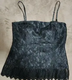 匿名配送　VIVAYOU ブラック レースタンクトップ/キャミソール　サイズ2