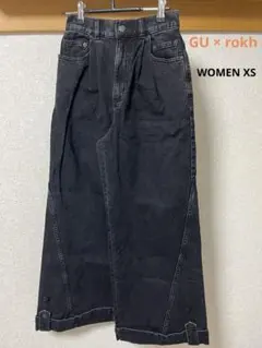 GU ジーンズ by rokh ワイドレッグ DARK GRAY XS