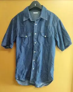 古着　デニムジャケット　メンズ　Mサイズ　半袖