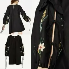 zara 刺繍入り　ワンピース