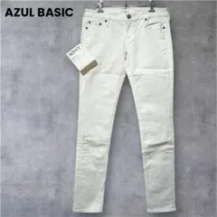 ◼︎未使用◼︎【AZUL BASIC】ホワイト スキニーデニム　レディース　サイズL