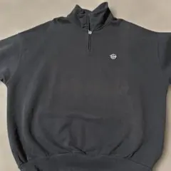 【美品】KEBOZ ハーフジップ スウェット ブラック L