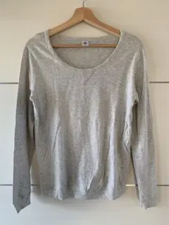 【再再値下げ】【美品】プチバトー　コットンロングTシャツ　M〜Lのサムネイル
