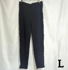 SHEIN レギンス サイドレース ブラック Lのサムネイル