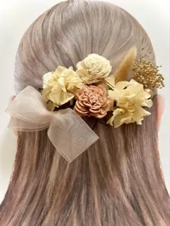 髪飾りドライフラワー袴ヘアパーツ＊りぼん成人式結婚式＊花飾り＊⭕️訳ありセール