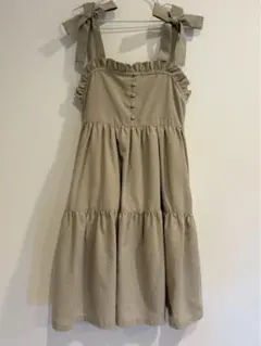 メゾピアノ ジャンバースカート ベージュ 140サイズ