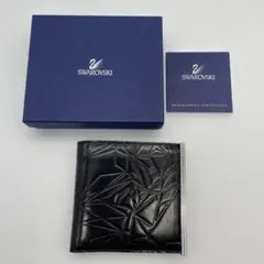 ☆新品同様☆スワロフスキー☆二つ折り財布☆本革