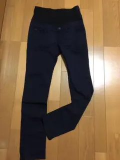 マタニティ　パンツ 美品　ネイビー