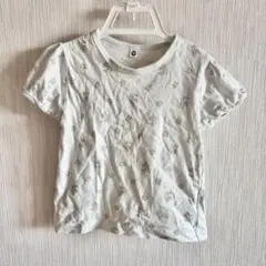 西松屋 キッズ 花柄 パフスリーブ Tシャツ 100cm