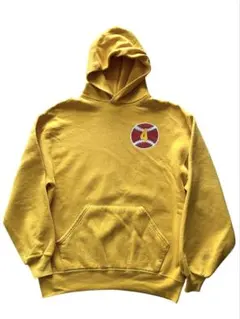 vintage 90's us製RUSSELLラッセル両面スウェットフーディL黄