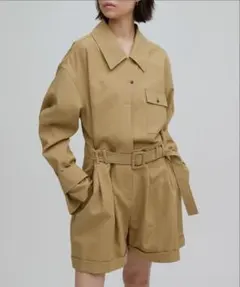 ameri TRENCH LIKE SHORT ROMPERS