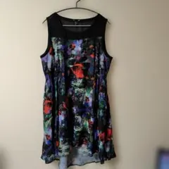 【美品】H&M ワンピース　チュニック　Lサイズ 花柄