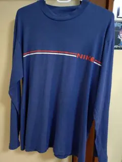 90s 00s Nike　ナイキ 長袖 ロングＴシャツ　ネイビー　Sサイズ