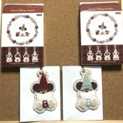 ディズニー クリスマス 2025リルリンリン キーチェーン 赤色　水色　2つ