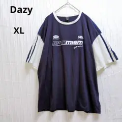 デイジー DAZY Tシャツ ロゴT　ネイビー　XL オーバーサイズ