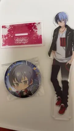 Vivid Bad Squad 青柳冬弥 アクリルスタンドと缶バッジセット