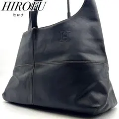 ✨美品✨ヒロフ ワンショルダーバッグ 肩掛け アルコ ビジネス Hロゴ型押し 黒のサムネイル