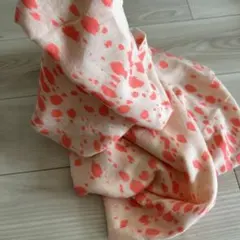 【お値下げ】ピンクドットパターン　ストール