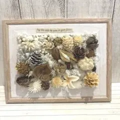 再販！ナチュラルインテリア雑貨　ドライフラワー　木の実　額縁