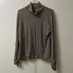 レナウン　キラキラボーダー長袖茶系　L LLサイズ？