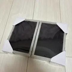 Afuly 写真たて グレー フォトスタンド 三つ折り 木目調　新品未使用品