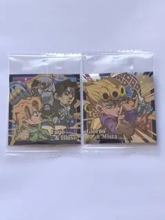 ジョジョの奇妙な冒険シールウエハース　N　フーゴvsイルーゾォ　ジョルノ＆ミスタ