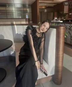 ANDRESDアンドレスド　pearl bustier dress