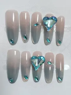 A2グラデーションベージュ ネイルチップ 10個セットSサイズ