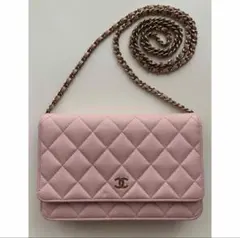 CHANEL チェーンウォレット マットキャビアスキン ピンク レア - メルカリ