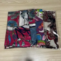 バックスカーフ 3枚セット 約53×53㎝ 新品未使用 端加工あり ペイズリー等