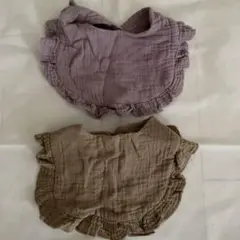 くすみカラー女の子2枚セット　ベビースタイ