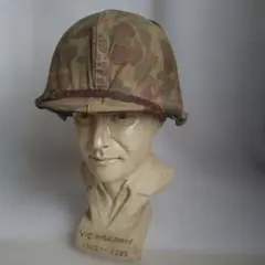 WW2 アメリカ軍 M-1ヘルメット実物中古品 装飾用胸像付き - メルカリ